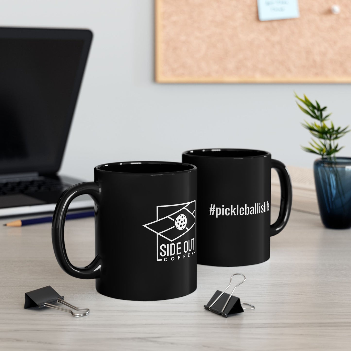 #pickleballislife Black Mug - Perfect Gift for Pickleball Enthusiasts | 11oz & 15oz Options
