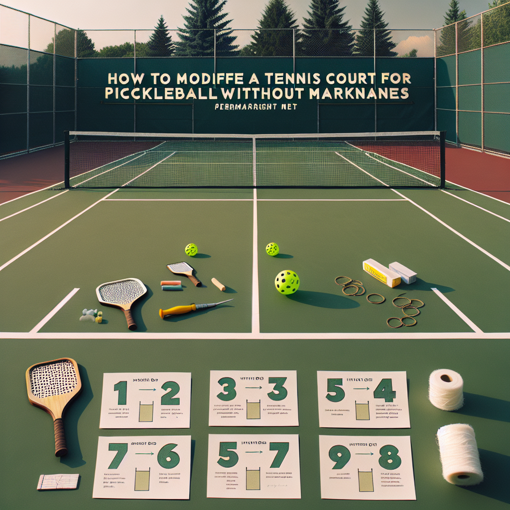 How to Modify a Tennis Court for Pickleball Play Without Permanent Changes