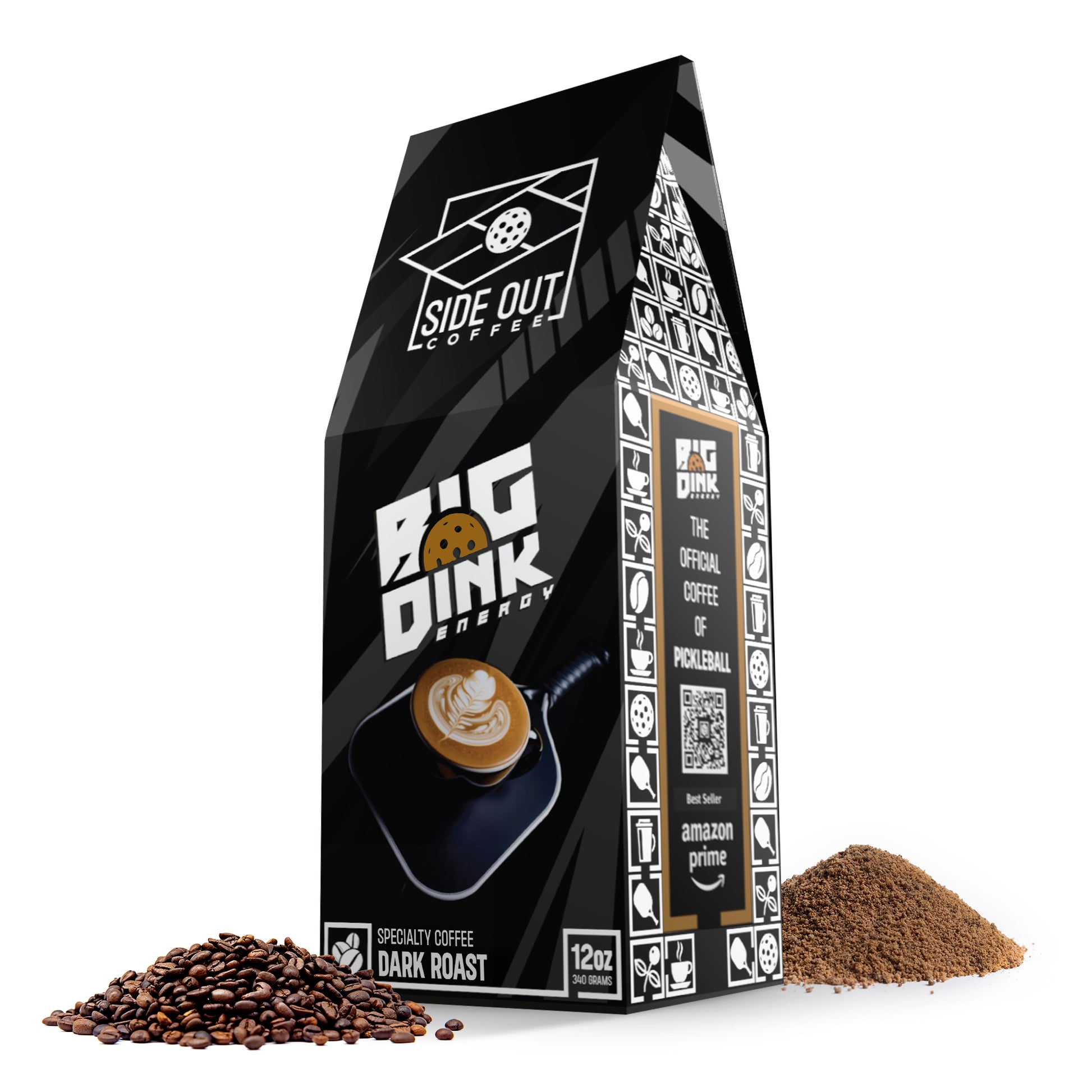 Big Dink Energy dark roast coffee - Official coffee of pickleball Side Out Coffee Big Dink Energy - Dark roast blend for pickleball fans 12oz box of Big Dink Energy dark roast - Bold coffee for pickleball lovers Dark roast coffee - Big Dink Energy from Si