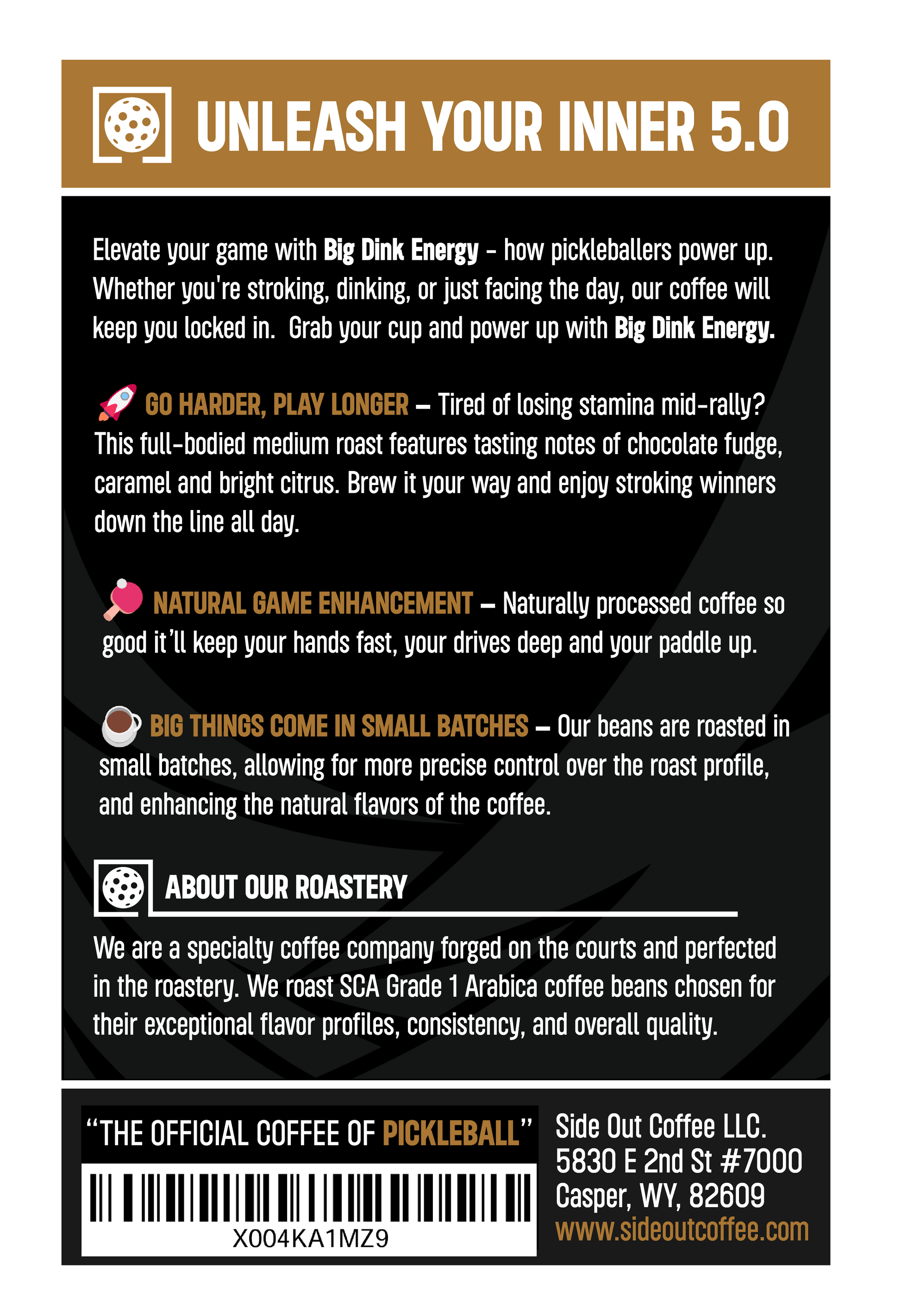 Big Dink Energy medium roast coffee - Official coffee of pickleball Premium Big Dink Energy coffee beans - Medium roast for pickleball lovers Side Out Coffee Big Dink Energy - Pickleball inspired medium roast coffee 12oz box of Big Dink Energy coffee - Me