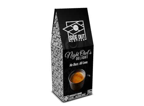 Night Owl's Delight sugar cane decaf coffee - Ultra-premium medium roast Side Out Coffee Night Owl's Delight - Decaf blend with no buzz, just love 12oz box of Night Owl's Delight decaf - Smooth sugar cane decaf coffee Decaf coffee - Night Owl's Delight su